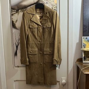 ✨Tristan & Iseut Leather Trench Coat – XS – 70s Inspired (Read Description)